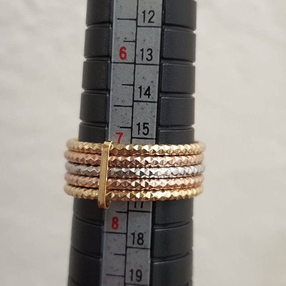 Textured stack Rings - Picture 2 of 15